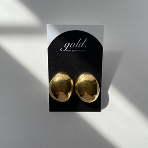 Earrings |  Oval Statement Stud