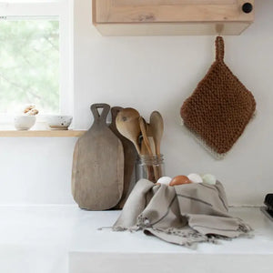 Oversized Woven Hand Towel |  Taupe
