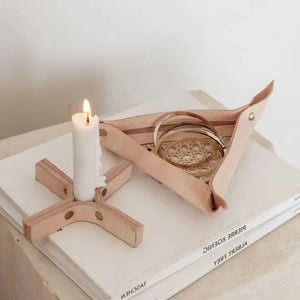 Leather Catch All & Candle Holder | XO