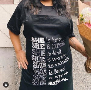 She is.. Apron