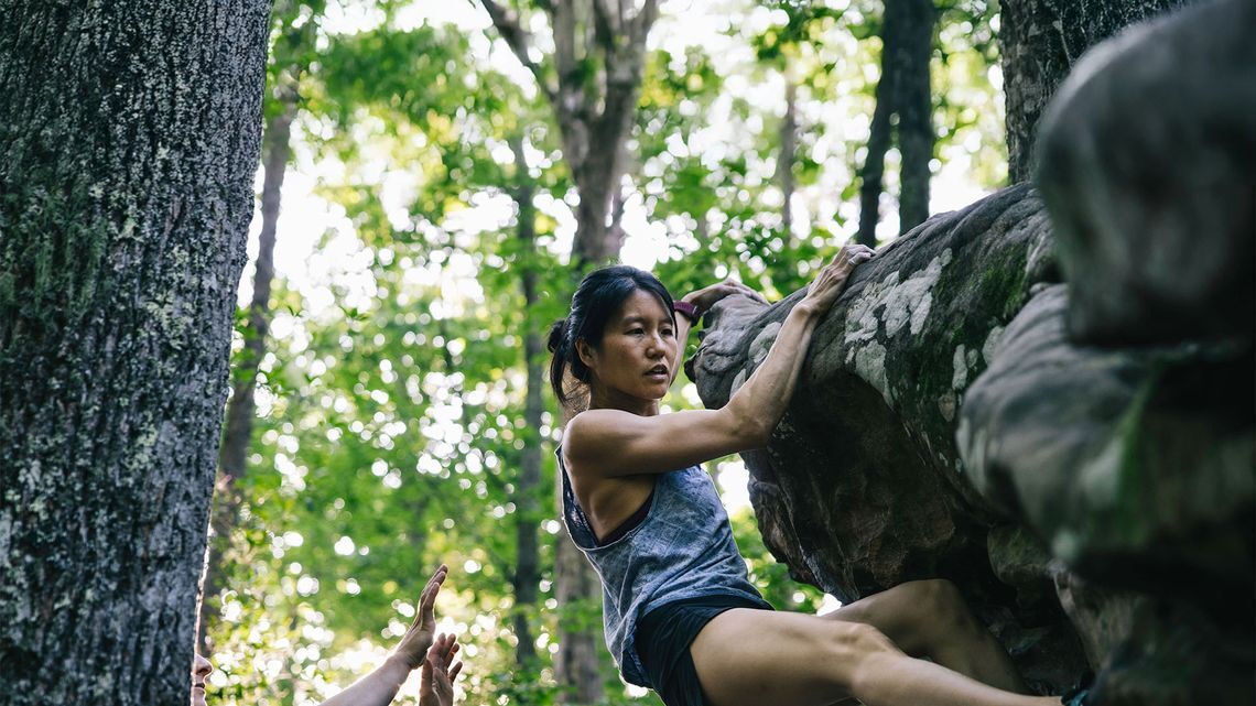 Julie Hwang has been rock climbing around the United States since 2005